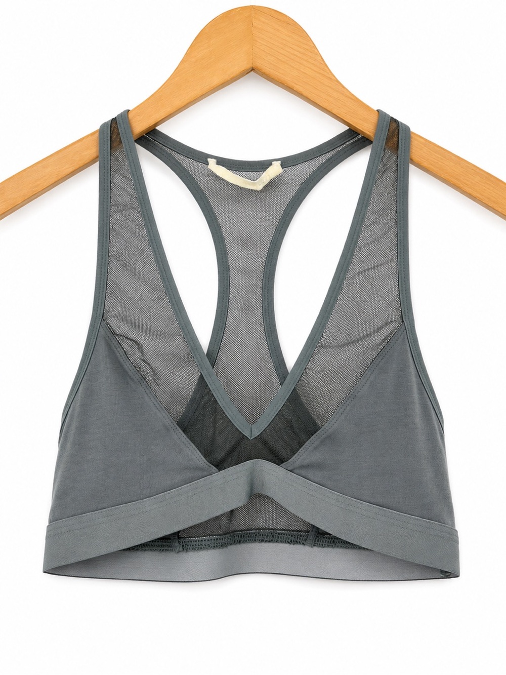 Skin Worldwide Organic Bra Lingerie Lounge green 0740 blue mesh racerback small